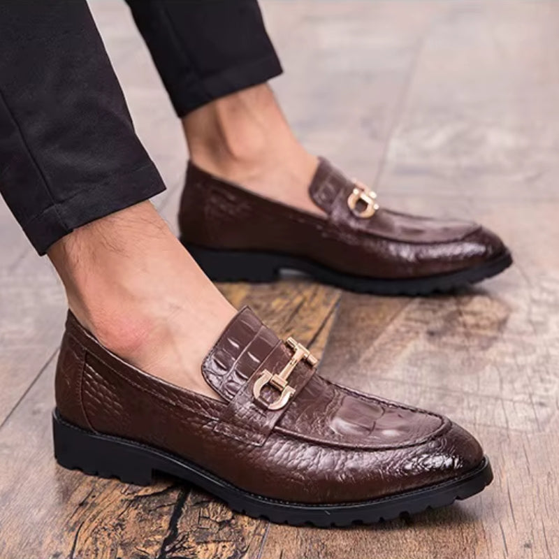 Croc Leather Loafers