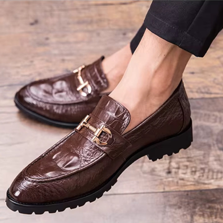 Croc Leather Loafers