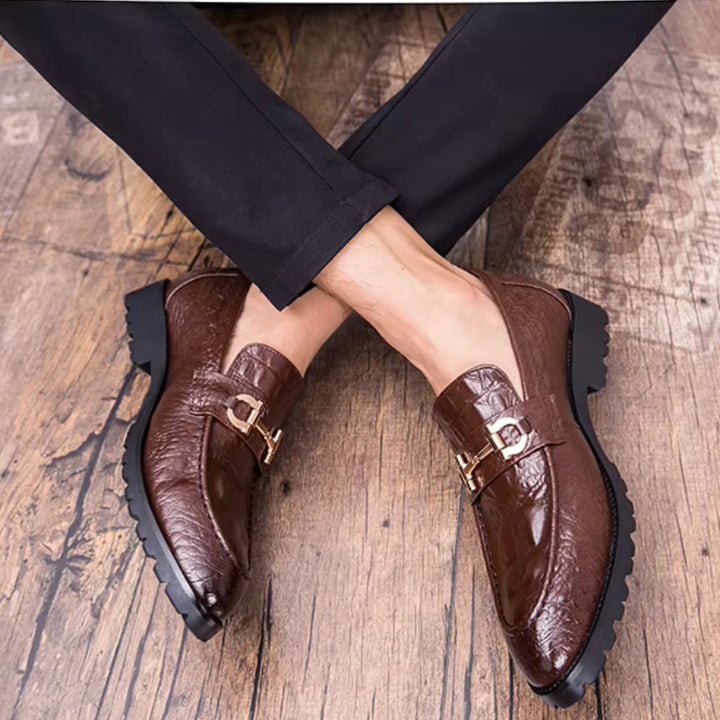 Croc Leather Loafers