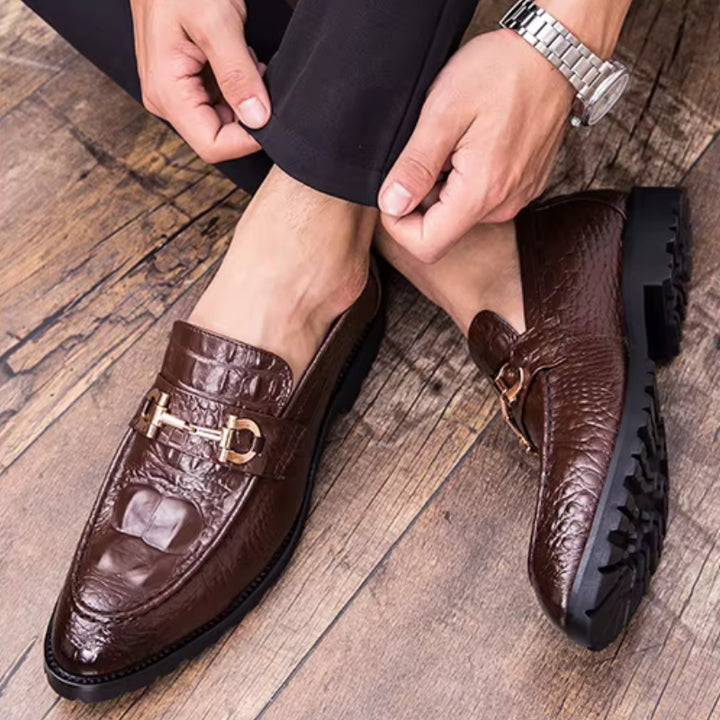 Croc Leather Loafers