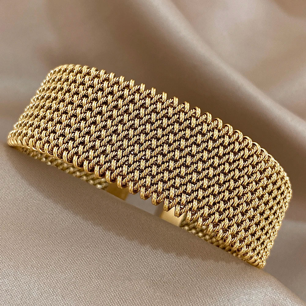 Chainmail-Inspired Cuff Bracelet