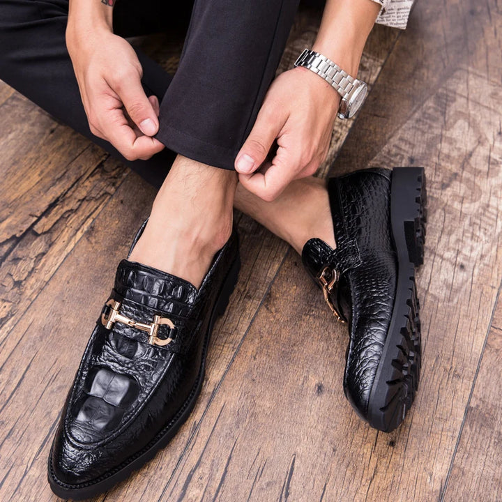 Croc Leather Loafers