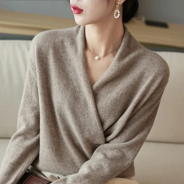 Sophia Wool V-Neck Sweater