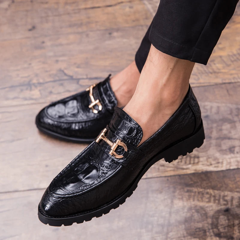 Croc Leather Loafers