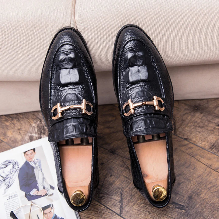 Croc Leather Loafers