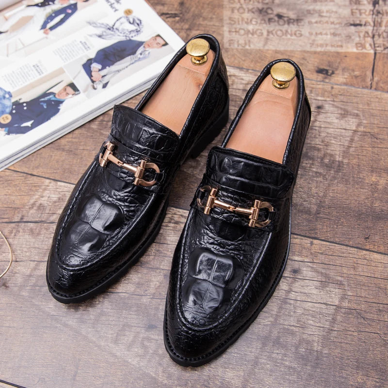 Croc Leather Loafers