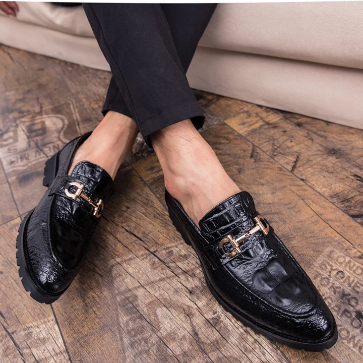 Croc Leather Loafers